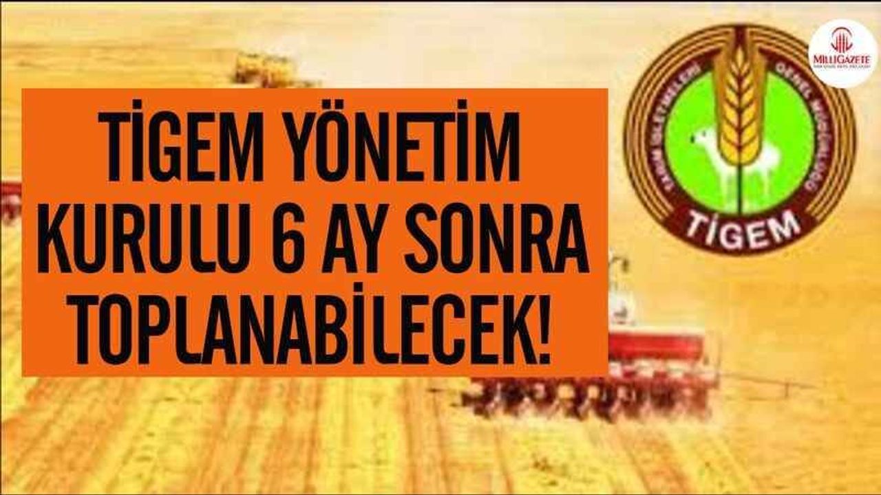 TİGEM yönetim kurulu 6 ay sonra toplanabilecek! - | Milli Gazete