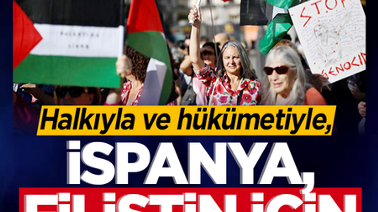 Halkıyla ve hükümetiyle, İspanya, Filistin için ayakta