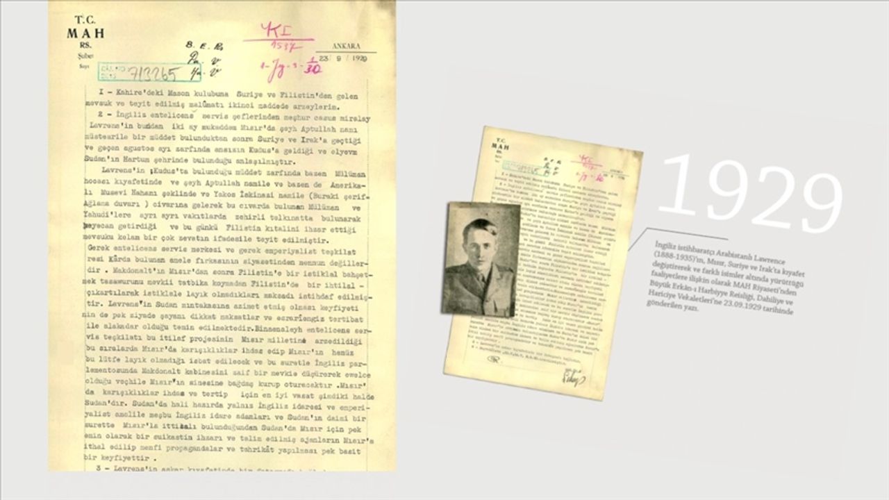 MİT "Arabistanlı Lawrence" hakkındaki belge paylaştı