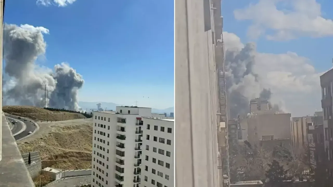 İran devlet televizyonu vuruldu! İşte patlama görüntüleri