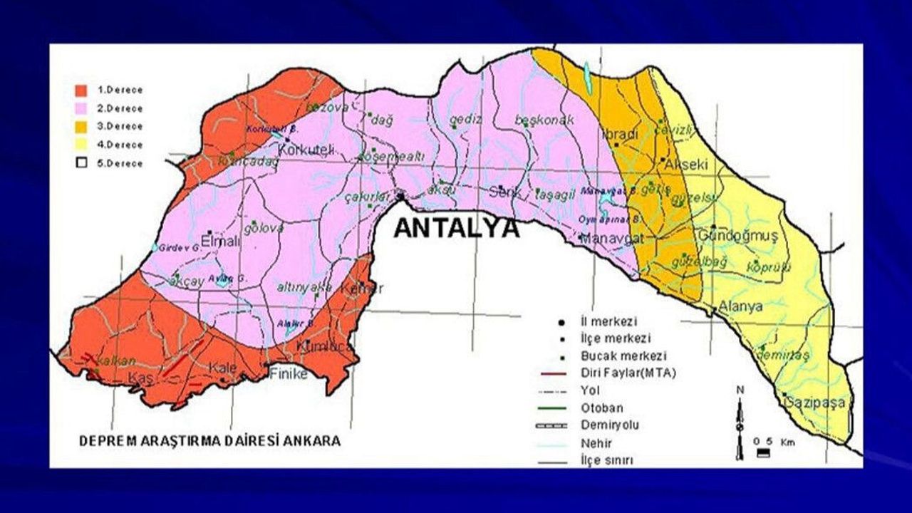MTA 2026 diri fay haritası yayınlandı: Antalya'da riskli ilçeler