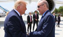 Donald Trump'ı taşıyan uçak Ankara'ya indi! Cumhurbaşkanı Erdoğan karşıladı