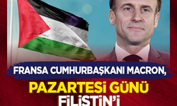 Fransa Cumhurbaşkanı Macron, Pazartesi günü Filistin'i Devlet olarak tanıyacağını açıkladı 