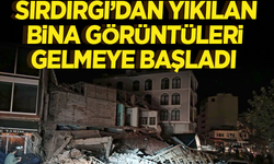 Sındırgı'da meydana gelen 6,1 büyüklüğündeki deprem sonrası bir bina yıkıldı