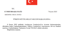 Erdoğan Azerbaycan’a gidiyor: Cumhurbaşkanlığına Cevdet Yılmaz vekalet edecek!
