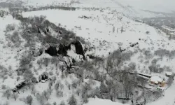 Mevsimin ilk karı yağdı! Deresökü Orman Parkı'nda görsel şölen!