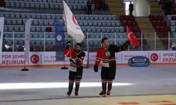 Erzurum'da Buz Hokeyi Kış Spor Oyunları'nın açılışı yapıldı