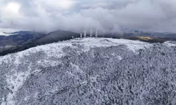 Samsun’da 1650 rakımlı Dürtmen Dağı beyaza büründü
