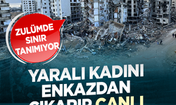 Zulümde sınır tanımıyor: Yaralı kadını enkazdan çıkarıp canlı kalkan yaptılar