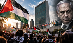 Siyonist lidere New York'ta büyük şok: Manhattan sokakları "Katil Netanyahu" sesleriyle inledi!