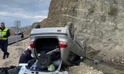 Tekirdağ'da takla atan otomobildeki 2 kişi yaralandı