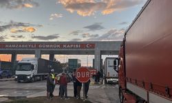 Hamzabeyli'de tır şoförlerinden eylem