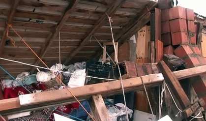 Lodosa Türk işi çözüm! İple sabitlemeye çalıştılar