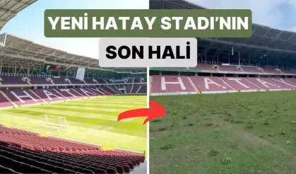 Deprem sonrası kullanılmayan Hatay Stadyumunun hali şaşkına çevirdi 