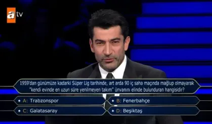 Milyoner Olmak İster'de 100 bin liralık Süper Lig sorusu! Sosyal medyada gündem oldu 