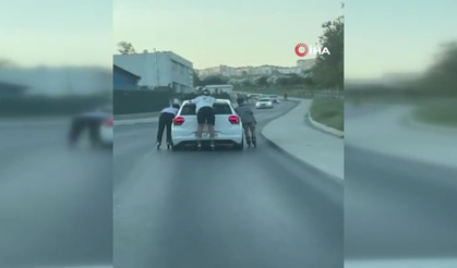 Beylikdüzü’nde patenli çocukların tehlikeli yolculuğu