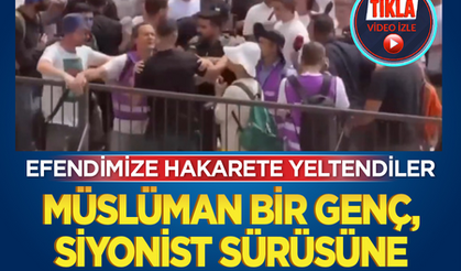 Mescid-i Aksa'da cesur direniş: Peygamberimize yönelik hakaret girişimine tek başına kalkan oldu!