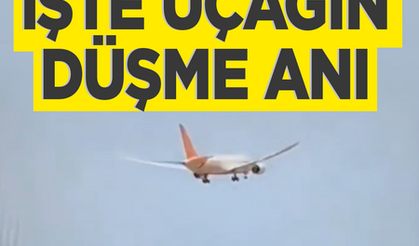 Hindistan'daki facianın yeni görüntüsü! İşte uçağın düşüş anı