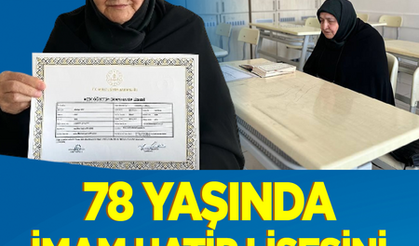 78 yaşında imam hatip lisesini bitirip hafız oldu
