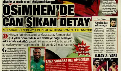 Spor haberleri: 22 Kasım 2025 gazetelerde futbol manşetleri