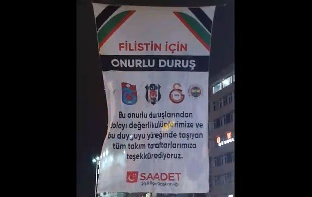 Saadet Şişli'den 4 büyüklere Gazze teşekkürü!
