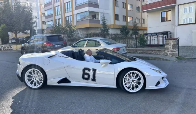 Trabzon yaylasında bir Lamborghini: Gören dönüp bir daha baktı