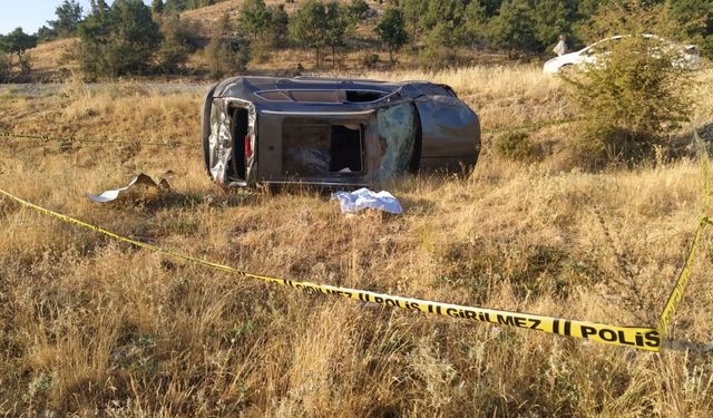Konya'da feci kaza! Şarampole devrilen otomobilin sürücüsü öldü