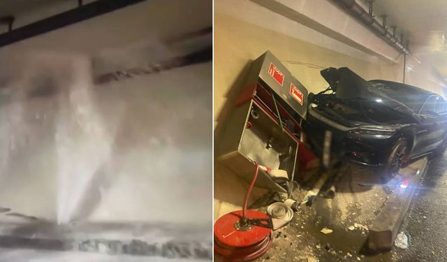 İstanbul'da sabah çilesi: Avrasya Tüneli'nde kaza sonrası tüneli su bastı! Trafik felç oldu...