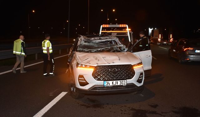 Kuzey Marmara Otoyolu'nda feci kaza: Hamile kadın ve eşi yaralandı