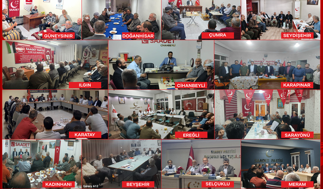 Saadet Partisi Konya İl Başkanlığı ilçelere çıkarma yaptı