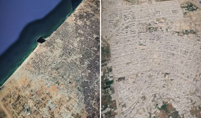 Google haritalar Gazze'deki "soykırımı" belgeledi: Kentin yüzde 90'ı enkaza döndü!