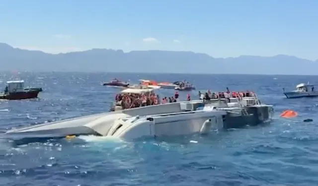 Girne'de batan gemiye ulaşıldı! Kaybolan 20 kişi aranıyor