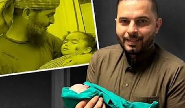 Torunu Rim'e vedasıyla tanınan şehit Halid amcanın bir torunu daha oldu