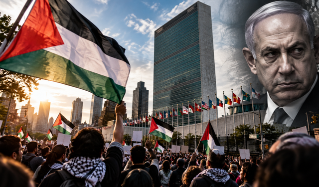 Siyonist lidere New York'ta büyük şok: Manhattan sokakları "Katil Netanyahu" sesleriyle inledi!