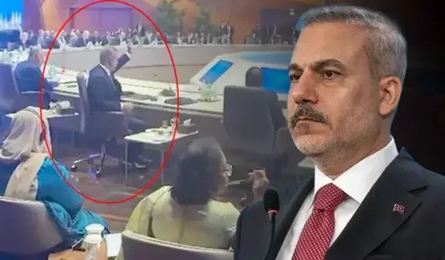 Azerbaycan'da tarihi İsrail tepkisi! Hakan Fidan dahil tüm salon çıktı