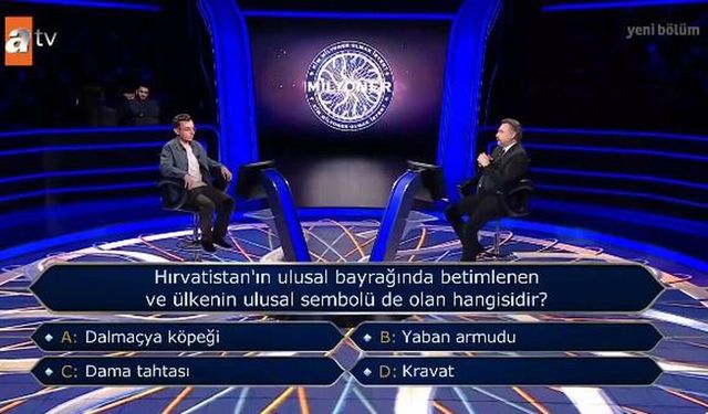 Hırvatistan bayrağındaki ulusal sembol nedir? Milyoner sorusunun doğru cevabı