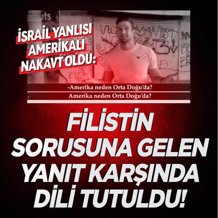 İsrail yanlısı Amerikalı nakavt oldu: Filistin sorusuna gelen yanıt karşında dili tutuldu!