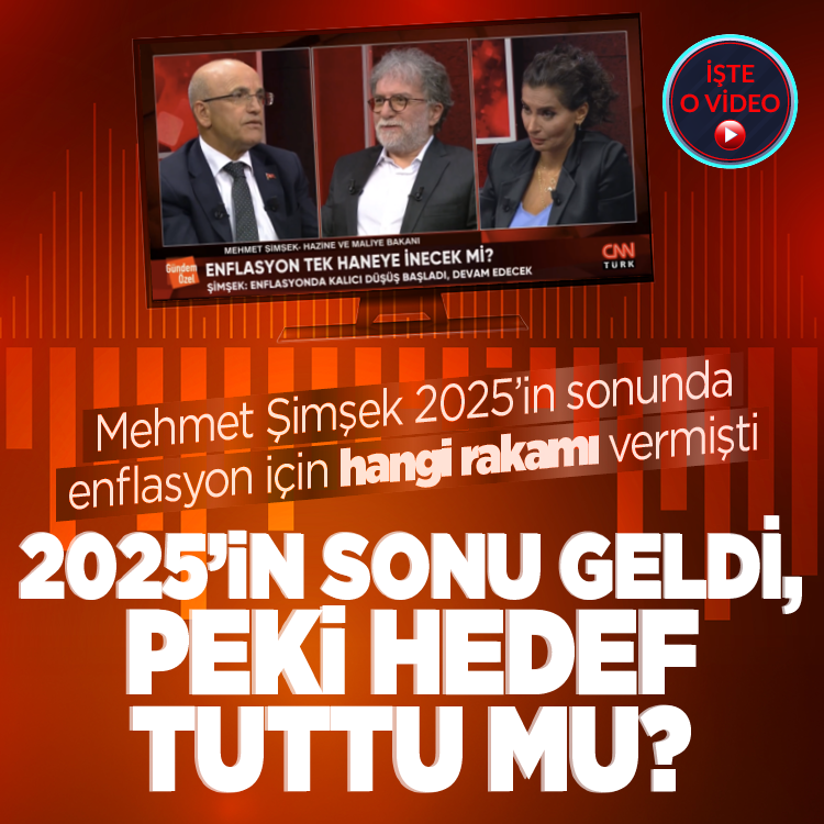 Mehmet Şimşek 2025’in sonunda enflasyon için hangi rakamı vermişti? 2025’in sonu geldi, peki hedef tuttu mu? İşte o video...