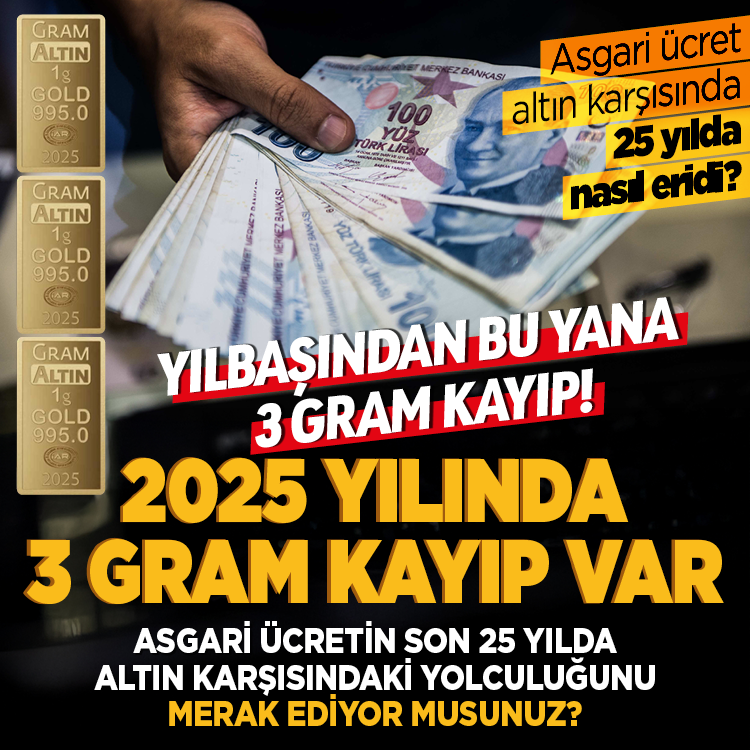 Yılbaşından bu yana 3 gram kayıp! Asgari ücret altın karşısında 25 yılda nasıl eridi?
