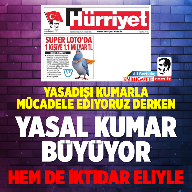 Yasadışı kumarla mücadele ediyoruz derken Yasal kumar büyüyor  Hem de iktidar eliyle