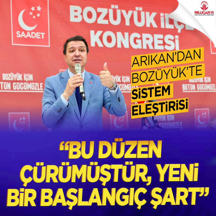 Arıkan'dan Bozüyük'te sistem eleştirisi: “Bu düzen çürümüştür, yeni bir başlangıç şart”