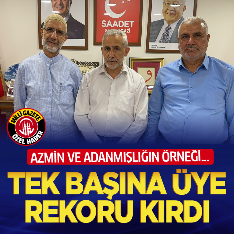 Azmin ve adanmışlığın örneği... Tek başına üye rekoru kırdı