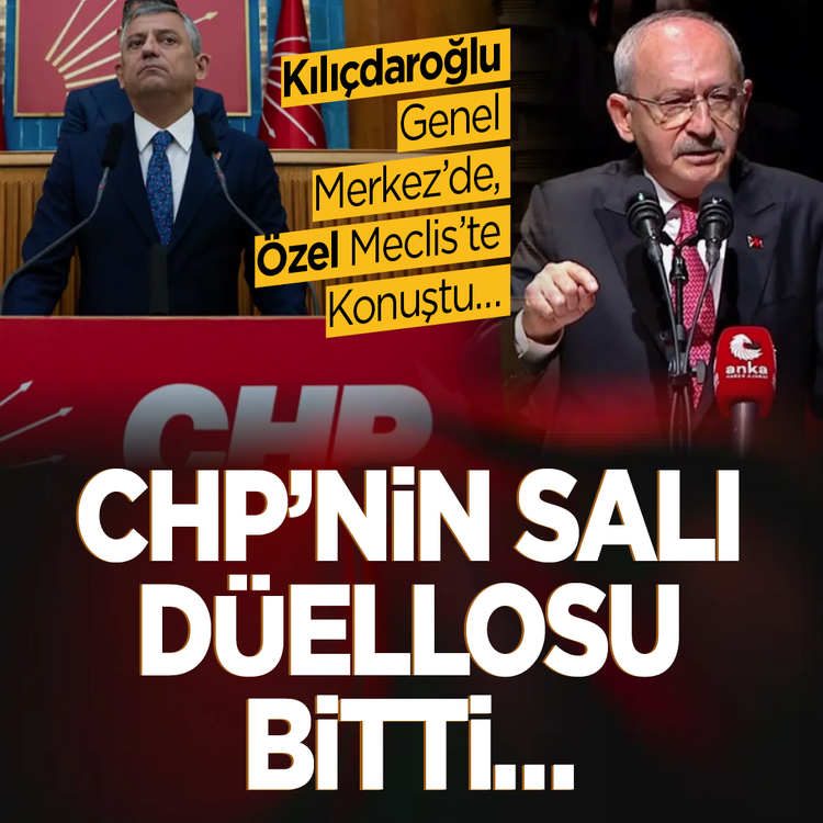 CHP’nin salı düellosu bitti… Kılıçdaroğlu Genel Merkez’de, Özel Meclis’te konuştu…