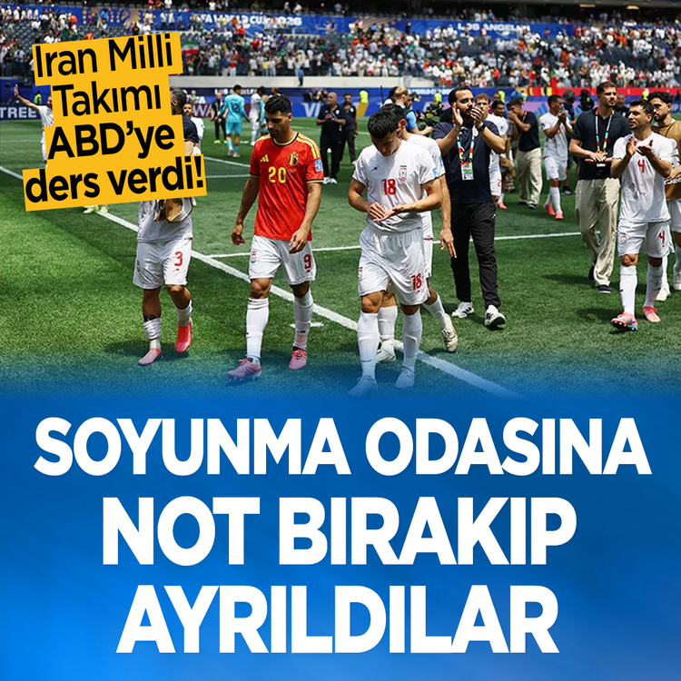 İran Milli Takımı ABD'ye ders verdi! Soyunma odasına not bırakıp ayrıldılar