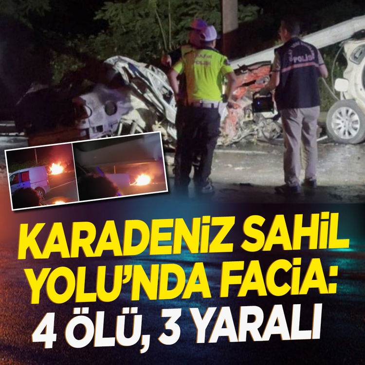 Karadeniz Sahil Yolu'nda katliam gibi kaza: 4 ölü, 3 ağır yaralı