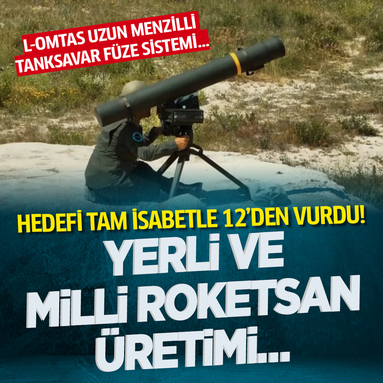 L-OMTAS uzun menzilli tanksavar füze sistemi... Hedefi tam isabetle 12'den vurdu! Yerli ve milli Roketsan üretimi...