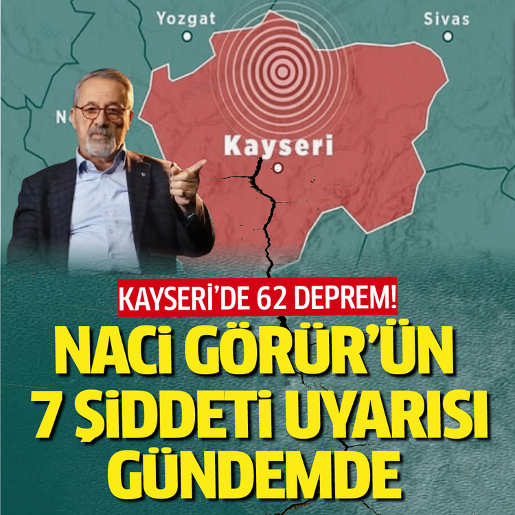 Kayseri'de 62 deprem! Naci Görür'ün 7 şiddeti uyarısı gündemde