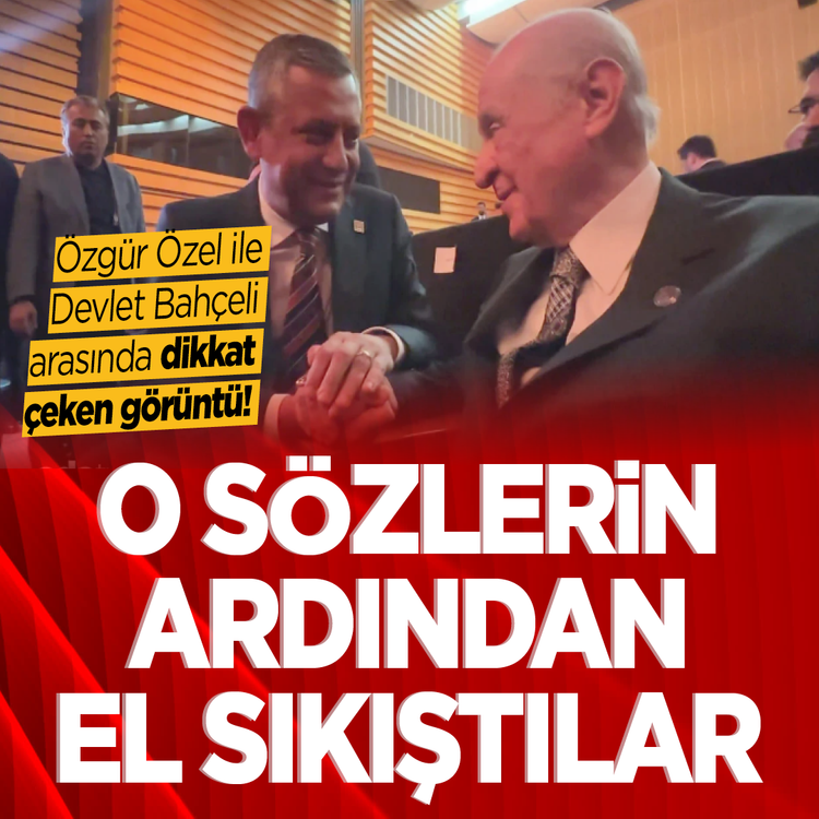 Özgür Özel ile Devlet Bahçeli arasında dikkat çeken görüntü! O sözlerin ardından el sıkıştılar