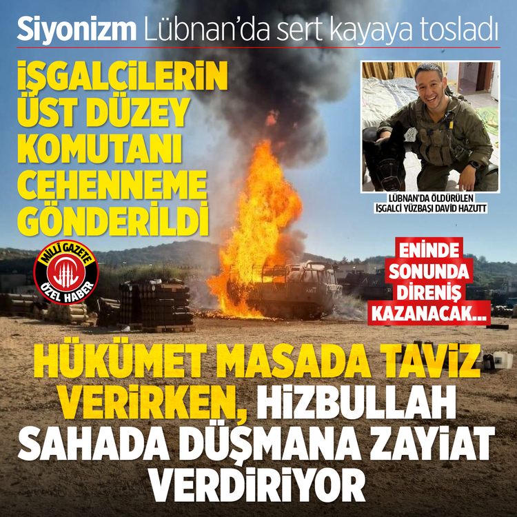 Siyonizm Lübnan’da sert kayaya tosladı! İşgalcilerin üst düzey komutanı cehenneme gönderildi! Eninde sonunda Direniş kazanacak... Burası Lübnan; Hükümet masada taviz verirken, Hizbullah sahada düşmana zayiat verdiriyor