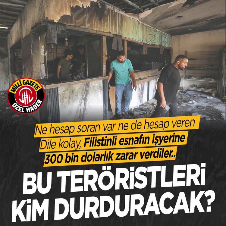 Ne hesap soran var ne de hesap veren   Dile kolay, Filistinli esnafın işyerine 300 bin dolarlık zarar verdiler.. Bu teröristleri kim durduracak?
